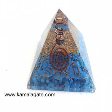 Turquoise Orgone Pyramid With Quartz Point [big]